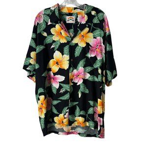 Vintage Pineapple Juice Hawaiian Short Sleeved Button Up Shirt XL made in Hawaii